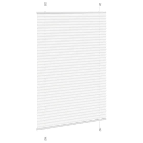 vidaXL plisségardin Hvit 85x100 cm Stoff Bredde 84,4 cm Polyester