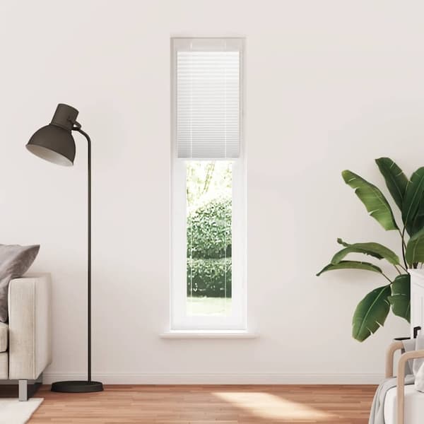 vidaXL Plisségardin Hvid 45x200 cm Stofbredde 44,4 cm Polyester