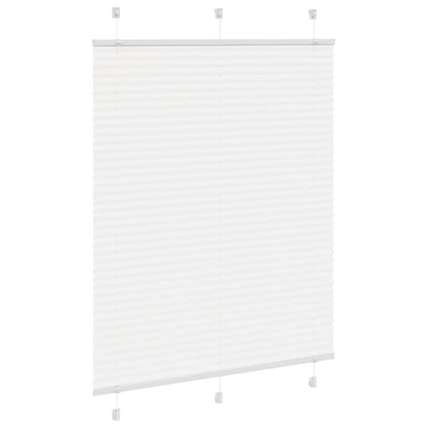 vidaXL Plisserad persienn vit 105x150 cm tyg bredd 104,4cm polyester