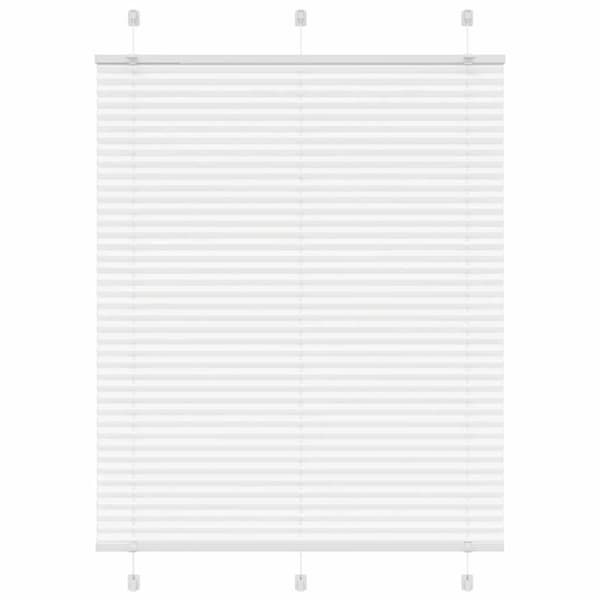vidaXL laskostettu blind Valkoinen 110x100 cm Kankaan leveys 109,4 cm