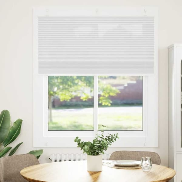 vidaXL laskostettu blind Valkoinen 120x100 cm Kankaan leveys 119,4 cm