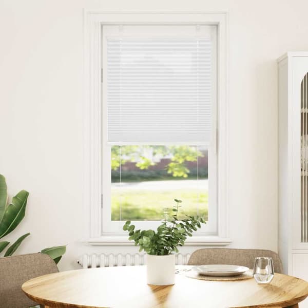 vidaXL Plisségardin Hvid 60x100 cm Stofbredde 59,4 cm Polyester