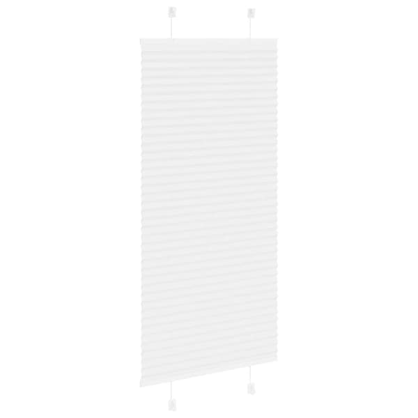 vidaXL Plisserad persienn vit 65x150cm tyg bredd 64,4cm polyester