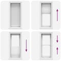 Miniatyrbild 7 av 11: vidaXL Plisserad persienn vit 65x150cm tyg bredd 64,4cm polyester
