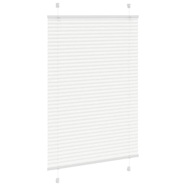 vidaXL plisségardin Hvit 85x150 cm Stoff Bredde 84,4 cm Polyester