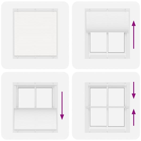 vidaXL Plisségardin Hvid 120x150 cm Stofbredde 119,4 cm Polyester