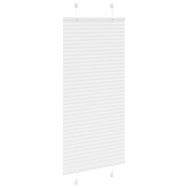 vidaXL Plisségardin Hvid 65x150 cm Stofbredde 64,4 cm Polyester