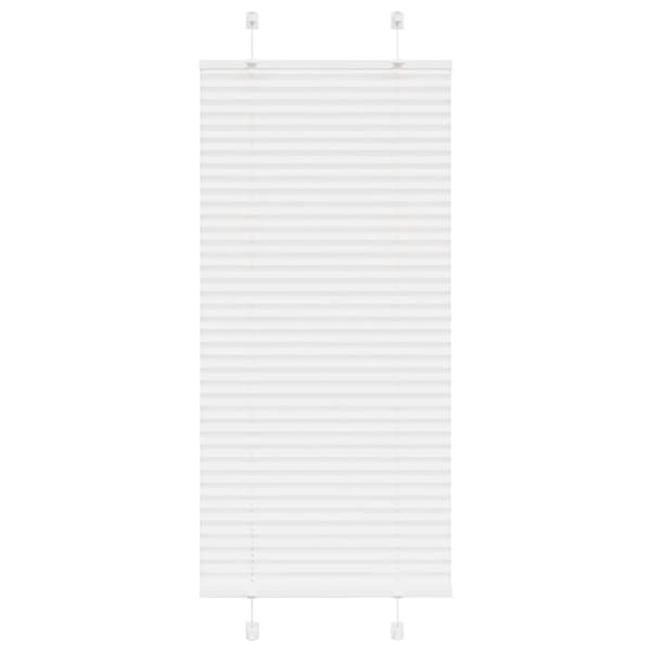 vidaXL Plisségardin Hvid 65x150 cm Stofbredde 64,4 cm Polyester