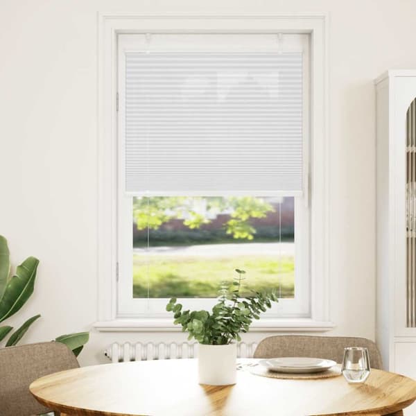vidaXL Plisségardin Hvid 80x100 cm Stofbredde 79,4 cm Polyester