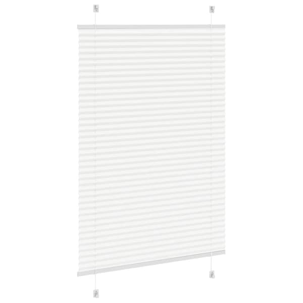 vidaXL laskostettu blind Valkoinen 100x100 cm Kankaan leveys 99,4 cm