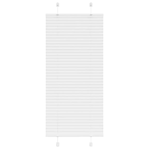 vidaXL Plisségardin Hvid 60x150 cm Stofbredde 59,4 cm Polyester
