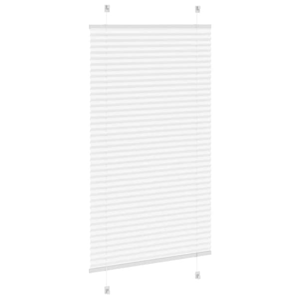 vidaXL Plisségardin Hvid 80x150 cm Stofbredde 79,4 cm Polyester