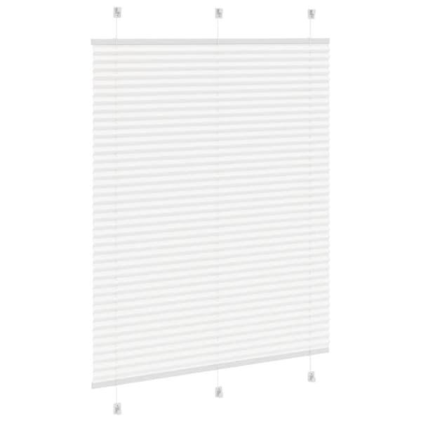 vidaXL Plisserad persienn vit 110x150 cm tyg bredd 109,4cm polyester