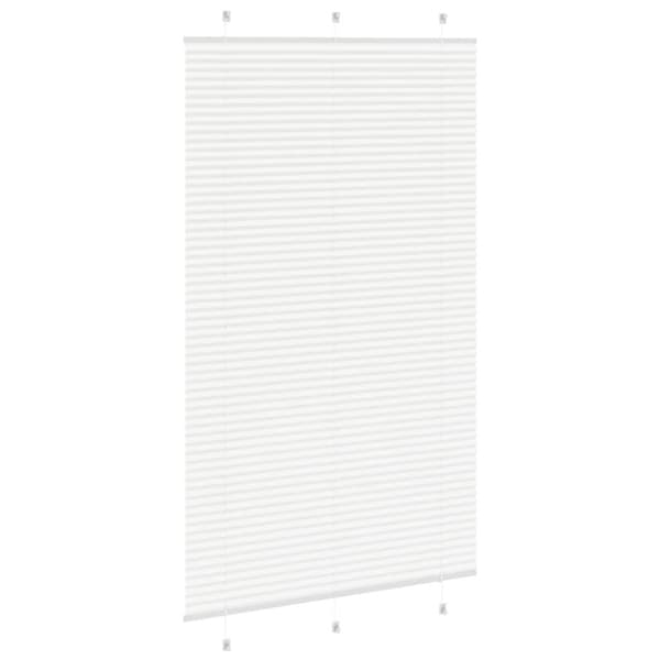 vidaXL plisségardin Hvit 120x200 cm Stoff Bredde 119,4 cm Polyester