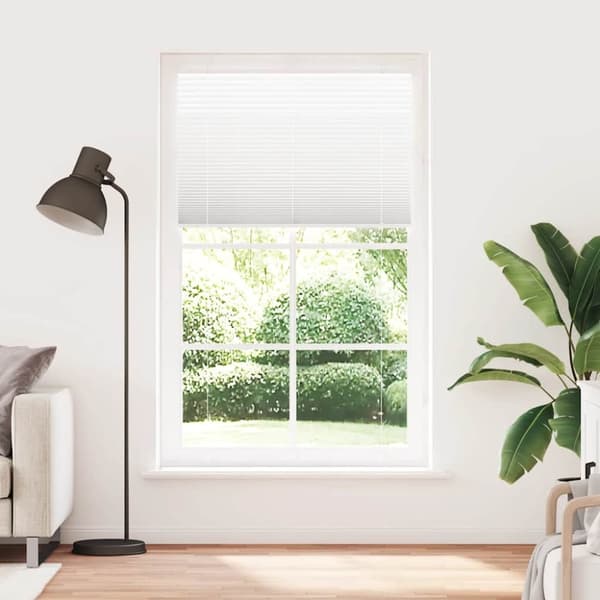 vidaXL plisségardin Hvit 120x200 cm Stoff Bredde 119,4 cm Polyester