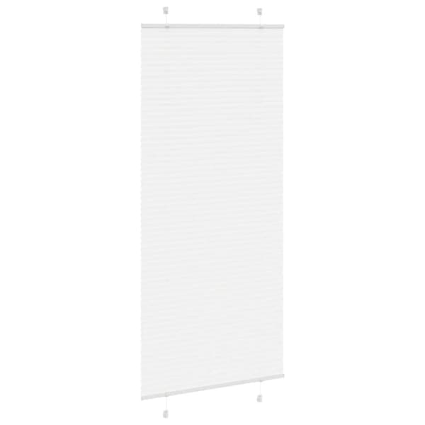 vidaXL Plisségardin Hvid 95x200 cm Stofbredde 94,4 cm Polyester