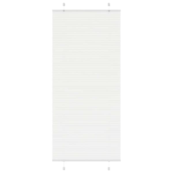 vidaXL Plisserad persienn vit 95x200 cm tyg bredd 94,4 cm polyester