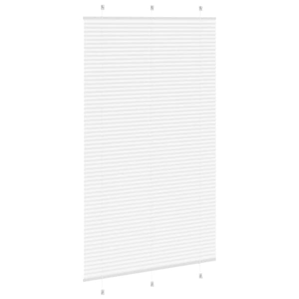 vidaXL plisségardin Hvit 115x200 cm Stoff Bredde 114,4 cm Polyester