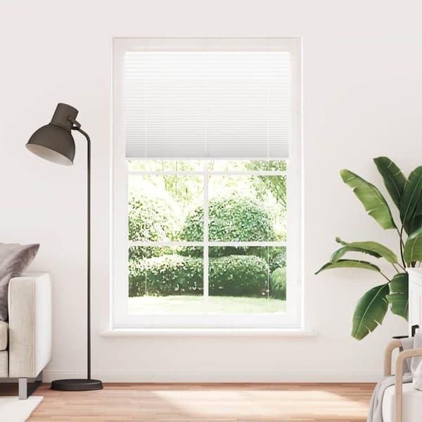 vidaXL laskostettu blind Valkoinen 115x200 cm Kankaan leveys 114,4 cm