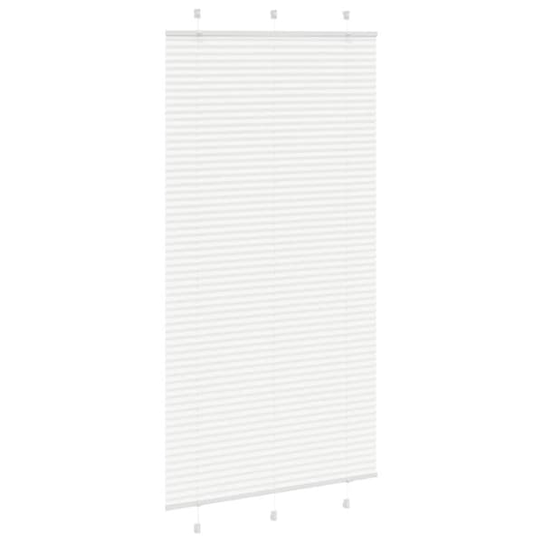 vidaXL laskostettu blind Valkoinen 105x200 cm Kankaan leveys 104,4 cm