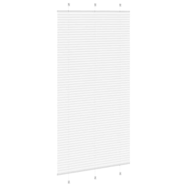 vidaXL laskostettu blind Valkoinen 105x200 cm Kankaan leveys 104,4 cm