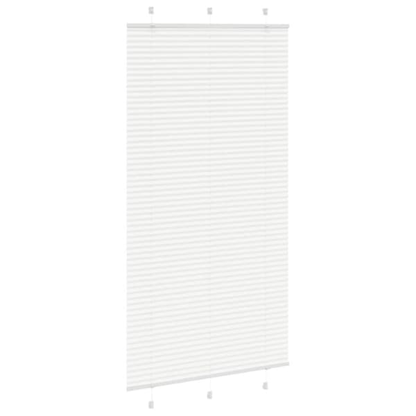 vidaXL plisségardin Hvit 105x200 cm Stoff Bredde 104,4 cm Polyester