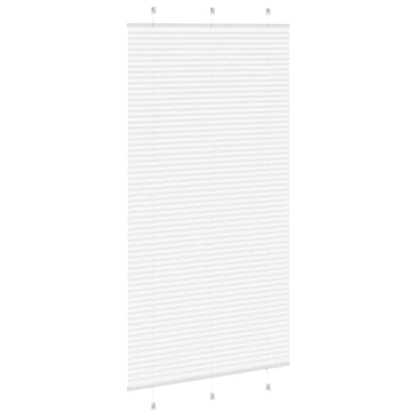 vidaXL plisségardin Hvit 105x200 cm Stoff Bredde 104,4 cm Polyester