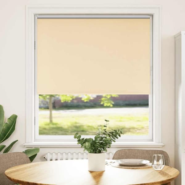 Rullgardin mörkläggningsbeige 100x150 cm tyg bredd 95,7 cm