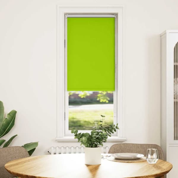 Rullgardin mörkläggning blad grön 60x175 cm tyg bredd 55,7 cm