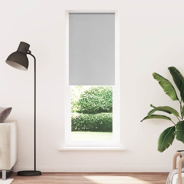 Rullgardin mörkläggning ljusgrå 75x210 cm tyg bredd 70,7 cm