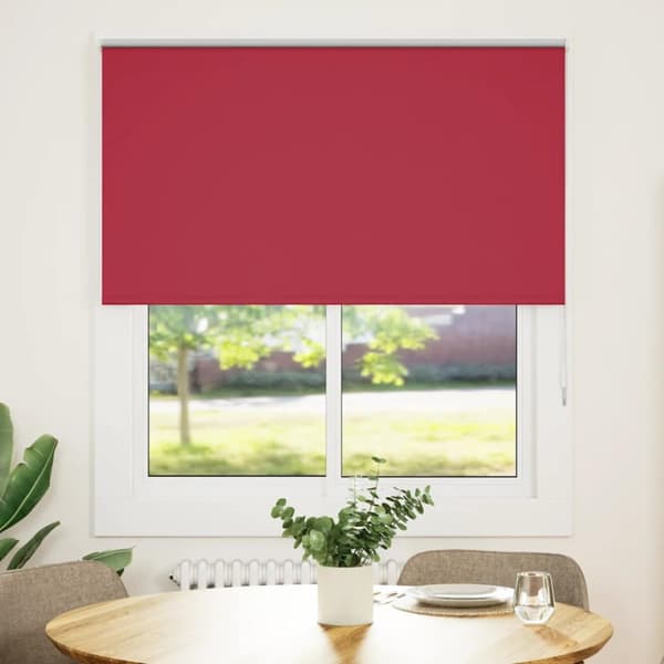 Rullgardin mörkläggningsröd 125x150 cm tyg bredd 121,6 cm