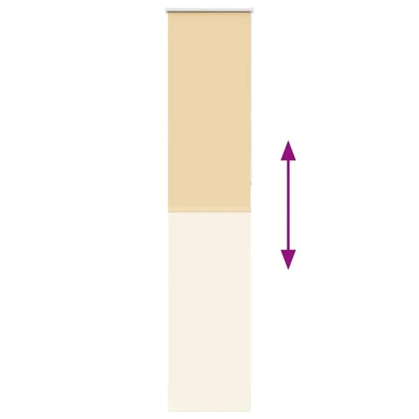 vidaXL Rullgardin mörkläggningsbar beige 55x230 cm tyg bredd 50,7 cm