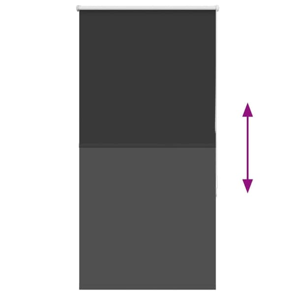 vidaXL Rullgardin mörkläggning svart 70x130 cm tyg bredd 65,7 cm