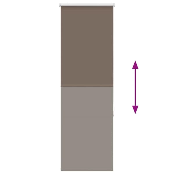 vidaXL Mörkläggningsgardin kaffe 60x175 cm tyg bredd 55,7 cm polyester
