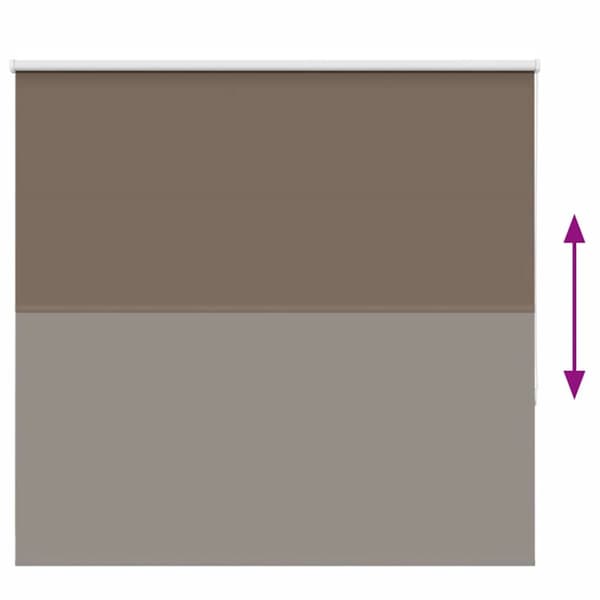 vidaXL Mörkläggningsgardin kaffe 155x175 cm tyg bredd 151,6 cm