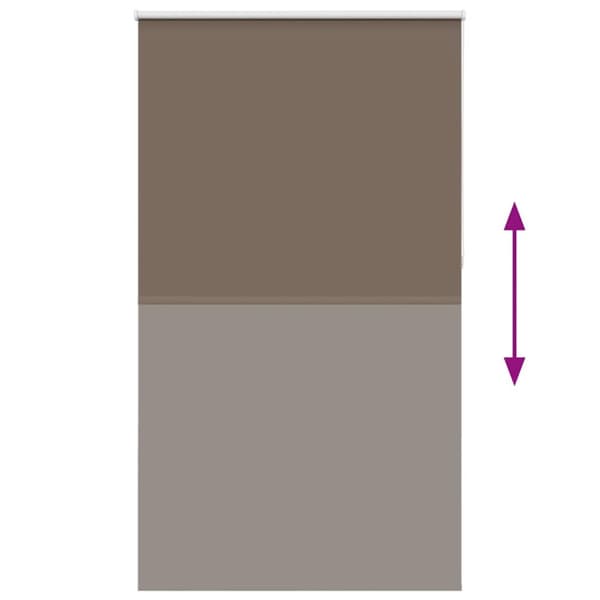 vidaXL Mörkläggningsgardin kaffe 140x210 cm tyg bredd 136,6 cm