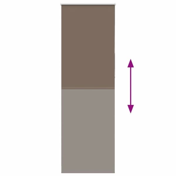 vidaXL Mörkläggningsgardin kaffe 70x230 cm tyg bredd 65,7 cm polyester