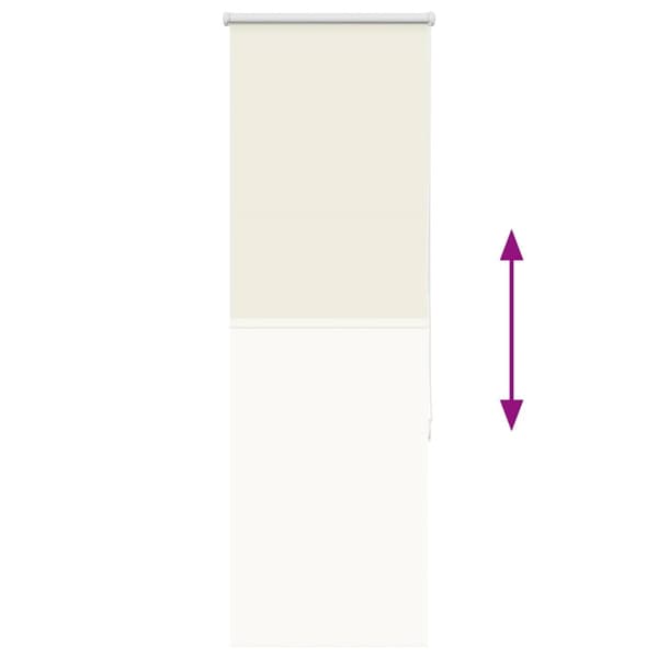 vidaXL Rullgardin mörkläggning naturvit 45x175 cm tyg bredd 40,7 cm