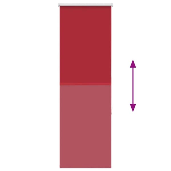 vidaXL Rullgardin mörkläggningsröd 45x130 cm tyg bredd 40,7 cm