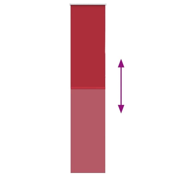 vidaXL Rullgardin mörkläggningsröd 50x210 cm tyg bredd 45,7 cm