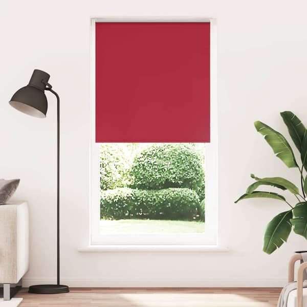 vidaXL Rullgardin mörkläggningsröd 110x210 cm tyg bredd 105,7 cm