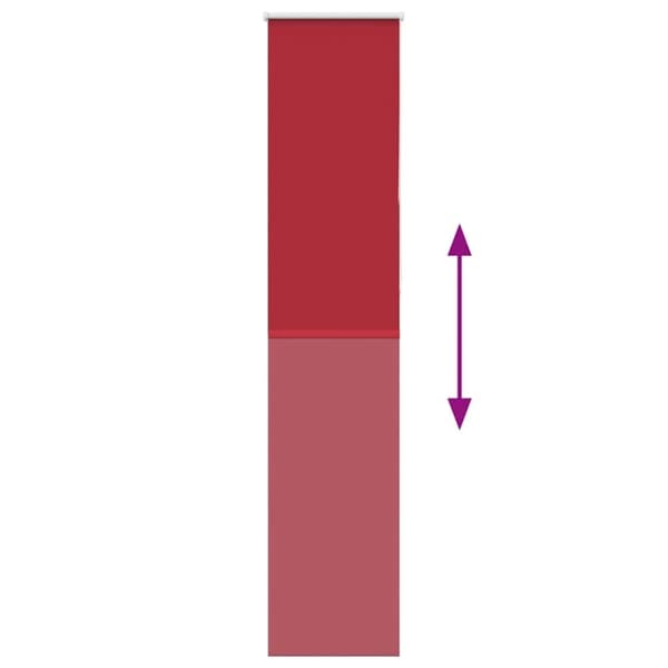 vidaXL Rullgardin mörkläggningsröd 50x230 cm tyg bredd 45,7 cm