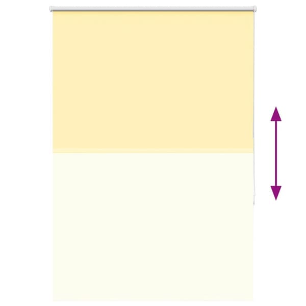 vidaXL Rullgardin mörkläggningsgul 105x175 cm tyg bredd 100,7 cm