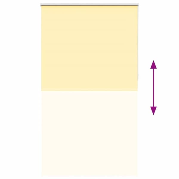 vidaXL Rullgardin mörkläggningsgul 120x210 cm tyg bredd 116,6 cm