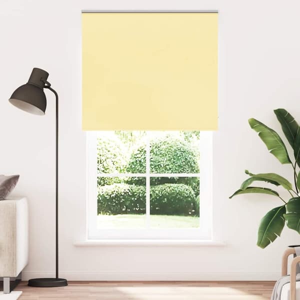 vidaXL Rullgardin mörkläggningsgul 120x210 cm tyg bredd 116,6 cm