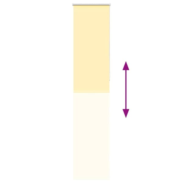 vidaXL Rullgardin mörkläggningsgul 40x210 cm tyg bredd 35,7 cm