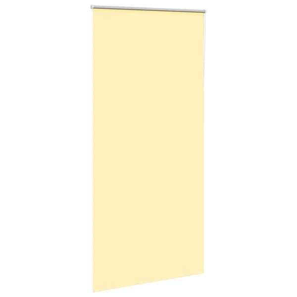 vidaXL Rullgardin mörkläggningsgul 115x210 cm tyg bredd 110,7 cm