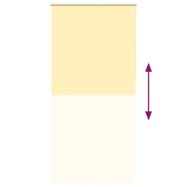 vidaXL Rullgardin mörkläggningsgul 110x210 cm tyg bredd 105,7 cm