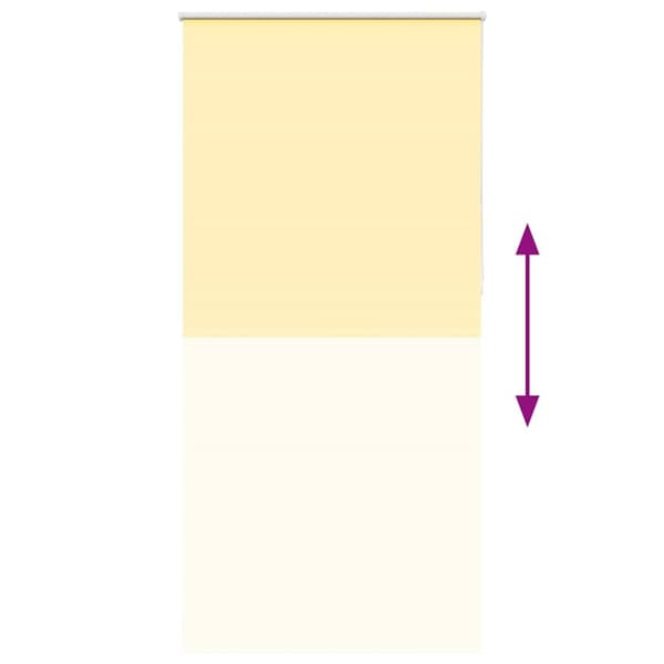 vidaXL Rullgardin mörkläggningsgul 110x230 cm tyg bredd 105,7 cm