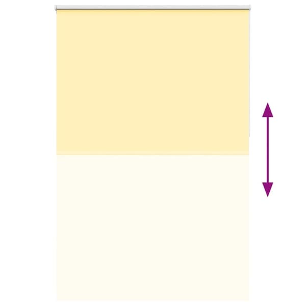 vidaXL Rullgardin mörkläggningsgul 145x230 cm tyg bredd 141,6 cm